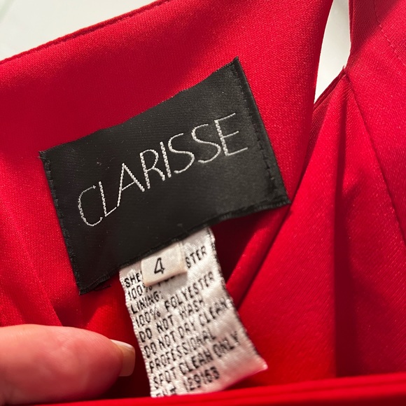❤️ Prom/wedding dress size 4 brand new only worn once colour red by Clarisse - Picture 5 of 10